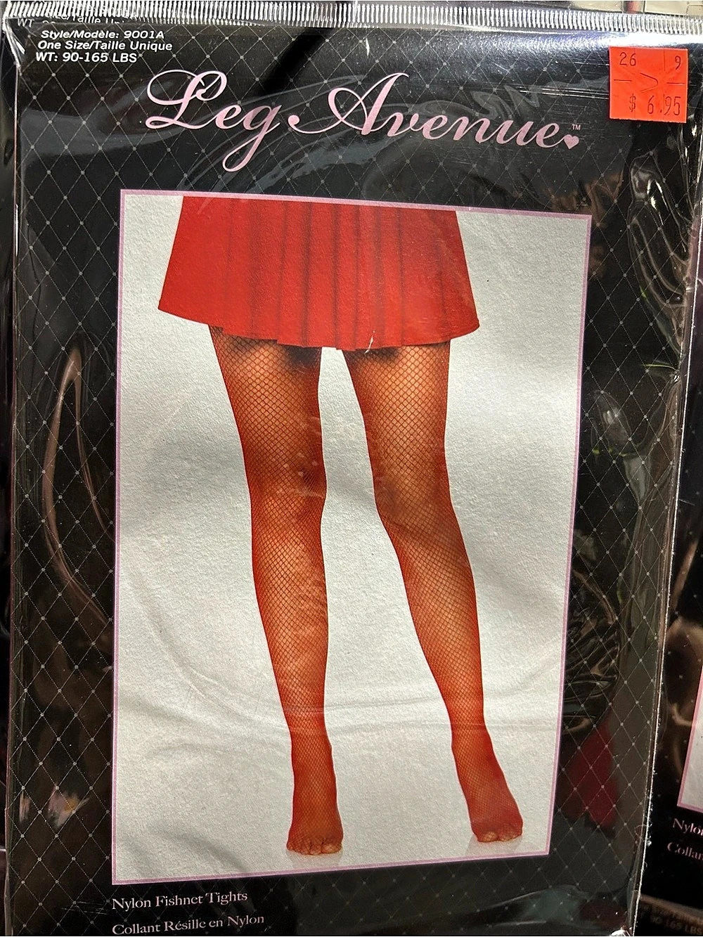 Leg Avenue Nylon Fishnet Tights Red
